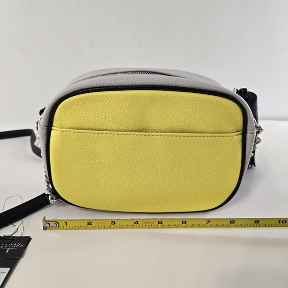 Tahari Quincy Colorblock Hobo Bag Quilt Faux Leather Recycled Tassel Hanbag NWT - Picture 4 of 14